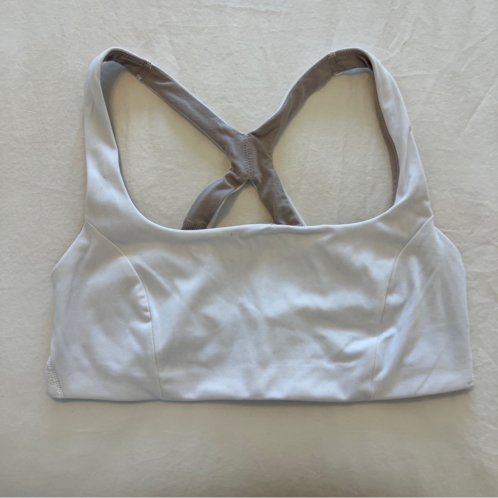 Lululemon Square Neck Sports Bra White Size 8